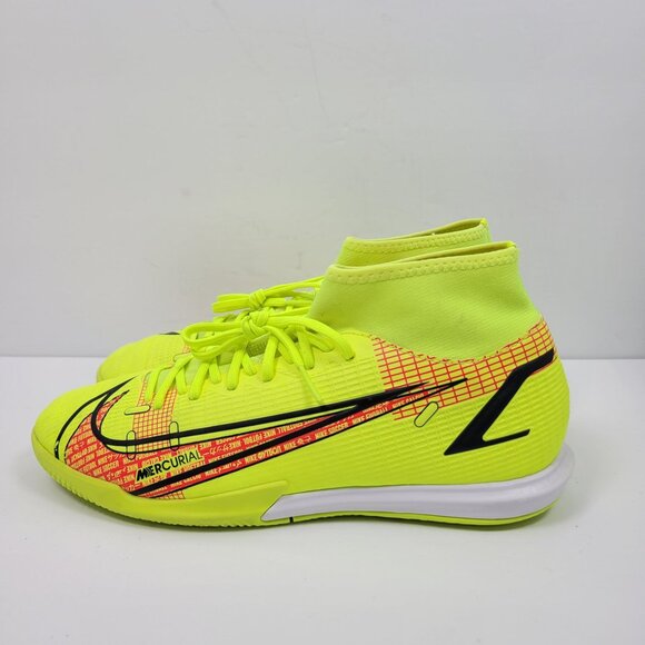 Nike Mercurial Superfly 8 Academy IC Neon Yellow Men's Cleats CV0847-760 Sz 7.5 - Picture 2 of 8